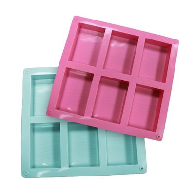 Vara inodora do molde Heatproof do sabão do silicone do retângulo não caseiro