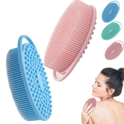 Produto comestível macio do purificador do corpo de escova do chuveiro do silicone para o bebê das mulheres dos homens