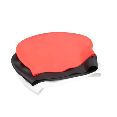 Suprimentos de borracha de silicone à prova d'água Touca de natação macia multicolorida