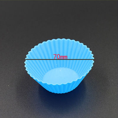 Molde prático Nontoxic do queque do silicone, casos Microwaveable do cozimento do silicone