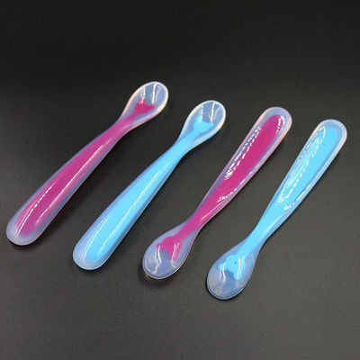 Colher de Suprimentos de Borracha de Silicone Atóxica Resistente ao Calor para Comer Prático
