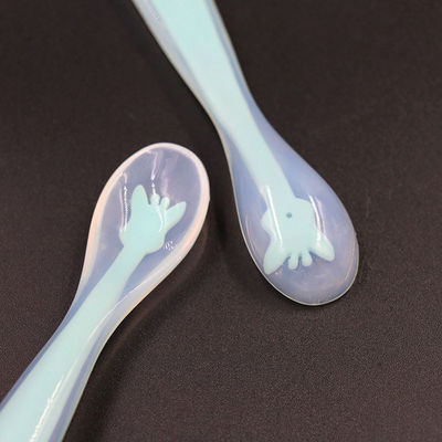 Colher de Suprimentos de Borracha de Silicone Atóxica Resistente ao Calor para Comer Prático