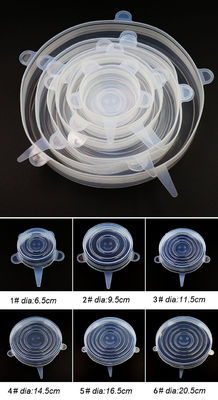 Tampas práticas inofensivas do alimento do silicone, tampas Stretchable de múltiplos propósitos do silicone