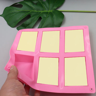 Vara inodora do molde Heatproof do sabão do silicone do retângulo não caseiro