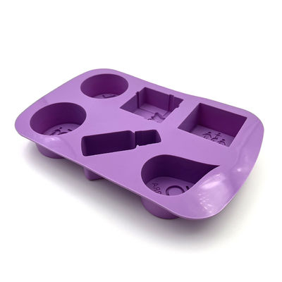 Moldes feitos sob encomenda Nontoxic reusáveis do sabão, moldes insípidos do silicone para a fatura de sabão