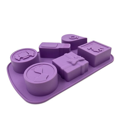 Moldes feitos sob encomenda Nontoxic reusáveis do sabão, moldes insípidos do silicone para a fatura de sabão