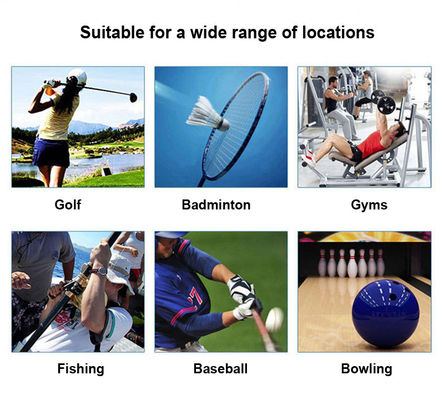 Mangas elásticas multicoloridas de silicone inodoro para golfe