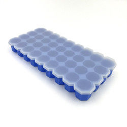 Prático molde de gelo de silicone de 36 cavidades livre de BPA facilmente pop-up com tampa