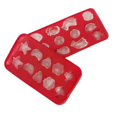 Bandejas de cubo de gelo de silicone inofensivo reutilizáveis, molde de silicone de cubo pequeno multicena