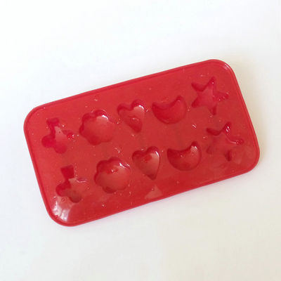 Bandejas de cubo de gelo de silicone inofensivo reutilizáveis, molde de silicone de cubo pequeno multicena