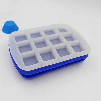Bens reusáveis flexíveis de 12 cavidades do molde do gelo do silicone do cubo do uísque