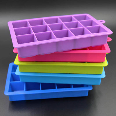 Bandeja de gelo inodora flexível do silicone, molde livre do cubo de gelo do uísque de BPA