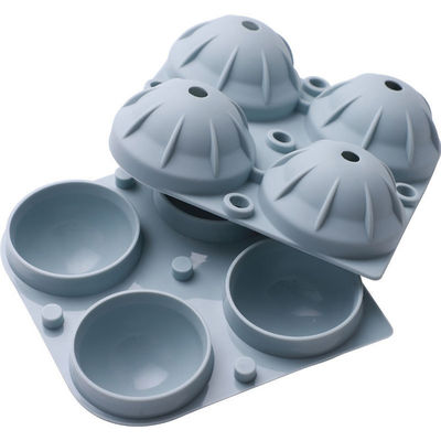Molde de gelo de silicone bola Bourbon 12x12x5cm portátil para coquetéis