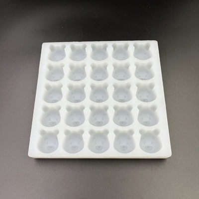 Moldes inodoros reusáveis dos doces duros do silicone, 25 moldes gomosos práticos do urso da cavidade