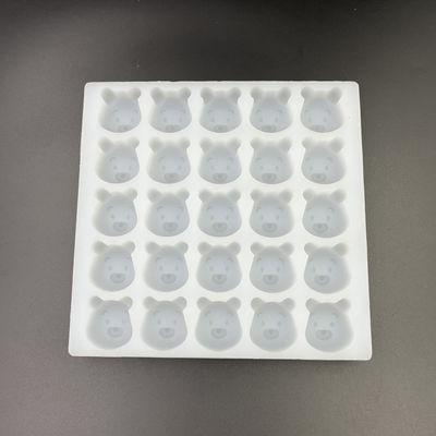Moldes inodoros reusáveis dos doces duros do silicone, 25 moldes gomosos práticos do urso da cavidade