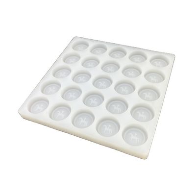 Bandejas de molde de silicone para gelo redondo reutilizáveis ​​25 cavidades diâmetro 35 mm