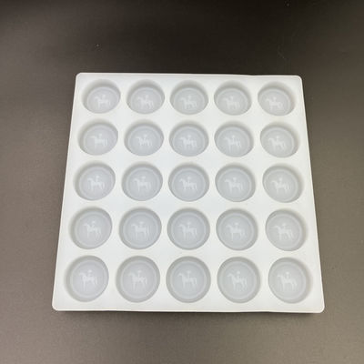 Bandejas de molde de silicone para gelo redondo reutilizáveis ​​25 cavidades diâmetro 35 mm