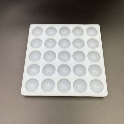 Bandejas de molde de silicone para gelo redondo reutilizáveis ​​25 cavidades diâmetro 35 mm