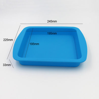 Molde durável Pan Anti Falling Multicolor do bolo do silicone do quadrado