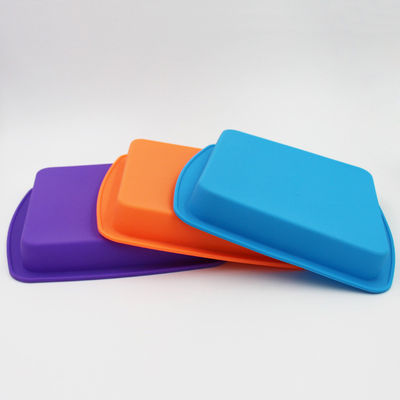 Molde durável Pan Anti Falling Multicolor do bolo do silicone do quadrado
