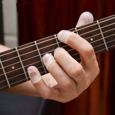 Luva macia Heatproof do protetor do dedo do silicone para a anti dor da guitarra