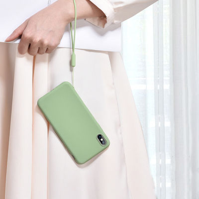 Alça para celular de silicone lavável e portátil, comprimento 19 cm cordão para celular de silicone