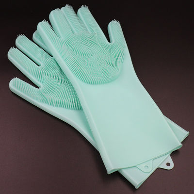 Luvas de lavar louça de silicone multicoloridas para cozinha, luvas de mão de silicone ecológicas