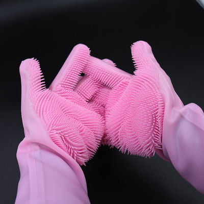 Luvas de lavar louça de silicone multicoloridas para cozinha, luvas de mão de silicone ecológicas