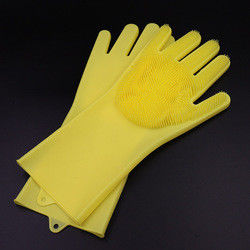 Luvas de lavar louça de silicone multicoloridas para cozinha, luvas de mão de silicone ecológicas