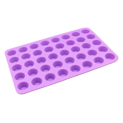 Vara resistente ao calor de 40 cavidades do molde reusável do bolo do silicone não