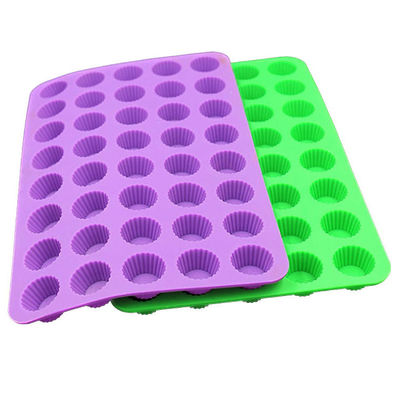 Vara resistente ao calor de 40 cavidades do molde reusável do bolo do silicone não