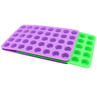 Vara resistente ao calor de 40 cavidades do molde reusável do bolo do silicone não