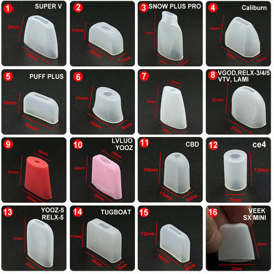 Pontas de gotejamento de silicone inodoro descartáveis ​​, capa de bocal de borracha multicena